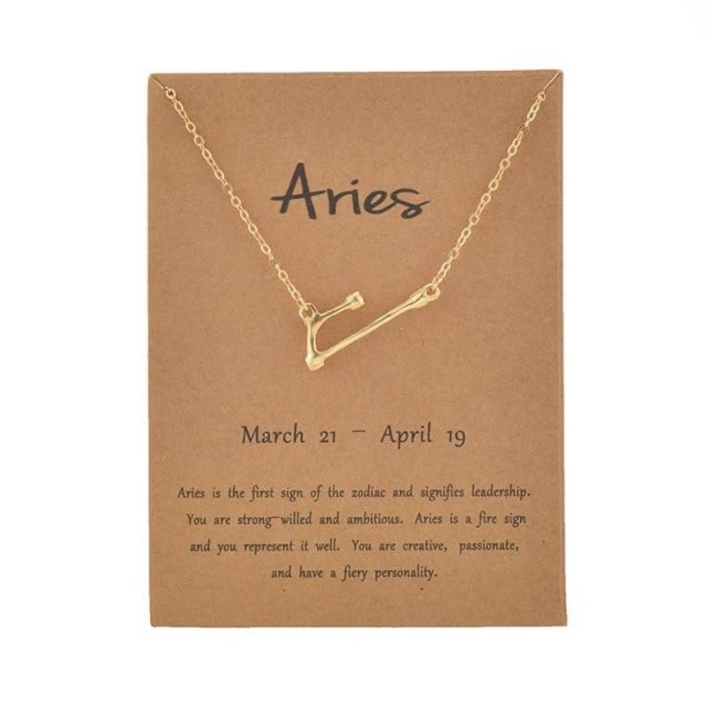 Aries Rhinestone Constellation Astrological Necklace